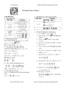 Ôn tập kiến thức chương 4