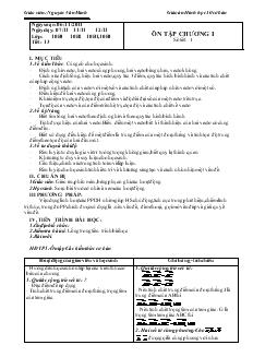 Tiết 13: Ôn tập chương 1 (tiếp)