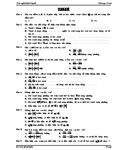 Trắc nghiệm Hình học10