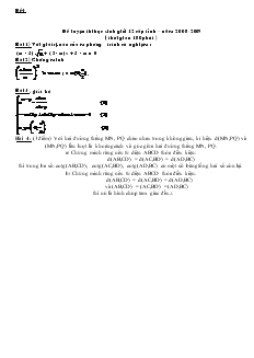 Đề luyện thi học sinh giỏi 12 cấp tỉnh – năm 2008-2009 ( thời gian 180 phút )