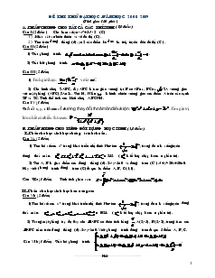 Đề thi thử đại học năm học 2008-2009 (thời gian 180 phút)