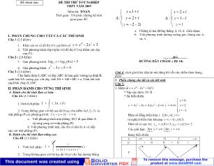 Đề thi thử tốt nghiệp THPT năm 2009 môn thi: toán thời gian: 150 phút ( không kể thời gian giao đề)