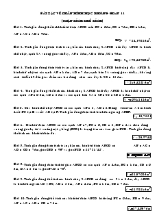 Giáo án Bài tập về phần hình học không gian 11