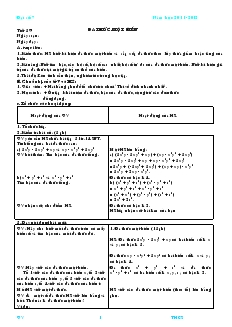 Giáo án Đại số 7a Năm học 2011-2012