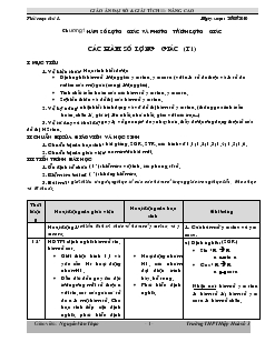 Giáo án đại số và giải tích lớp 11- Nâng cao