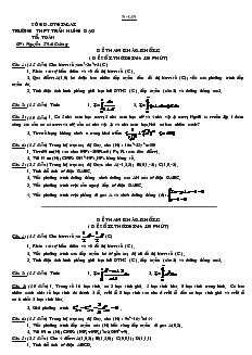 Giáo án Đề tham khảo-Khối 12 ( đề số I-thời gian: 150 phút)