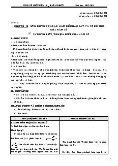 Giáo án giải tích 12 - ban cơ bản năm học: 2012-2013