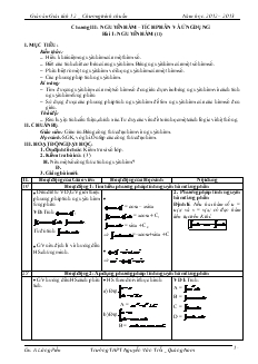 Giáo án Giải tích 12 - Chương trình chuẩn Năm học: 2012 – 2013