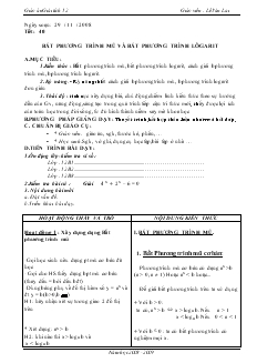 Giáo án Giải tích 12 - Giáo viên : Lê Văn Lai