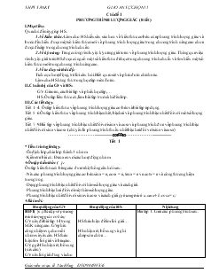 Giáo án lớp 11 môn đại số - Chủ đề 1: Phương trình lượng giác ( 8 tiết )