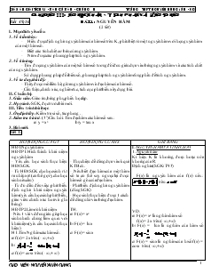 Giáo án lớp 12 môn Đại số - Bài 1 : Nguyên hàm (2 tiết)