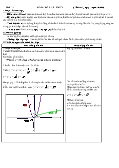 Giáo án lớp 12 môn Đại số - Bài 2 : Hàm số luỹ thừa