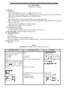 Giáo án lớp 12 môn Đại số - Bài 3: Lôgarit - Bùi Xuân Đức