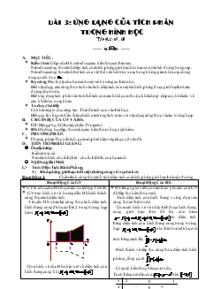 Giáo án lớp 12 môn đại số - Bài 3: Ứng dụng của tích phân trong hình học