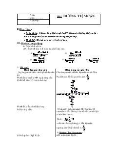 Giáo án lớp 12 môn Đại số - Bài 4: Đường tiệm cận (tiếp)