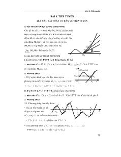 Giáo án lớp 12 môn Đại số - Bài 8: Tiếp tuyến