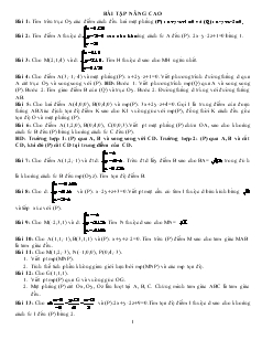 Giáo án lớp 12 môn Đại số - Bài tập nâng cao