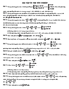 Giáo án lớp 12 môn Đại số - Bài tập ôn thi tốt nghiệp