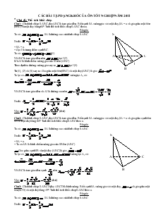 Giáo án lớp 12 môn Đại số - Các bài tập dạng khó của ôn tốt nghiệp năm 2011