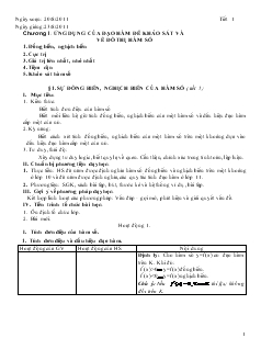 Giáo án lớp 12 môn Đại số - Chương I: Ứng dụng của đạo hàm để khảo sát và vẽ đồ thị hàm số (tiếp)