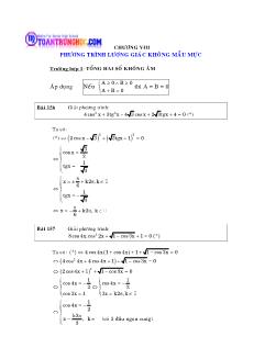 Giáo án lớp 12 môn Đại số - Chương VIII: Phương trình lượng giác không mẫu mực