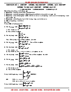 Giáo án lớp 12 môn Đại số - Chuyên đề 2: Phương trình, hệ phương trình, bất phương trình và hệ bất phương trình đại số
