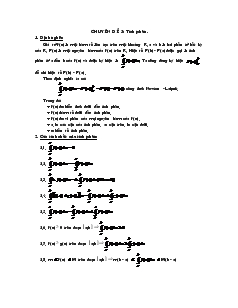 Giáo án lớp 12 môn Đại số - Chuyên đề 5: Tích phân.
