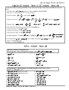 Giáo án lớp 12 môn Đại số - Chuyên đề : Phương trình và bất phương trình mũ