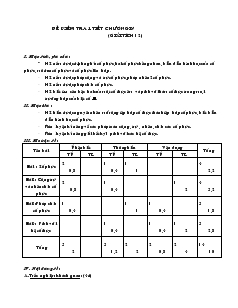 Giáo án lớp 12 môn đại số - Đề kiểm tra 1 tiết chương IV