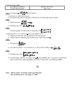 Giáo án lớp 12 môn Đại số - Đề thử sức số 1