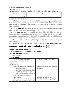 Giáo án Lớp 12 môn Đại số - Khảo sát sự biến thiên và vẽ đồ thị của hàm số (tiết 1)