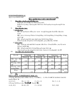 Giáo án lớp 12 môn đại số - Kiểm tra viết chương III