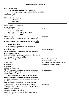 Giáo án lớp 12 môn Đại số - Nguyên hàm ( tiết 1)