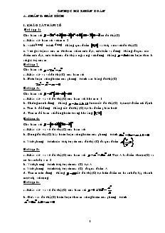 Giáo án lớp 12 môn Đại số - Ôn học kỳ I môn toán