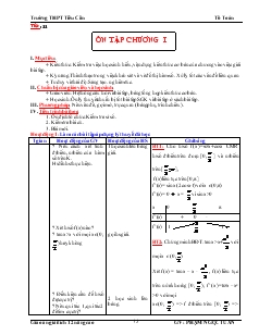 Giáo án lớp 12 môn Đại số - Ôn tập chương 1