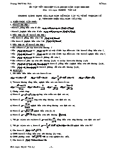 Giáo án lớp 12 môn đại số - Ôn tập tốt nghiệp và đại học năm học 2008-2009