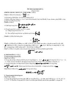 Giáo án lớp 12 môn đại số - Ôn thi đại học cao đẳng đề 3