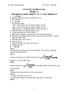 Giáo án lớp 12 môn Đại số - Ôn thi tốt nghiệp 2008-2009