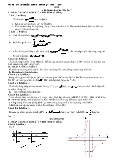Giáo án lớp 12 môn đại số - Ôn thi tốt nghiệp năm 2008 - 2009 đề I