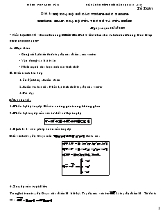 Giáo án lớp 12 môn đại số - Ôn thi tốt nghiệp năm 2008 - 2009 - Trường THPT Lương Tài 2