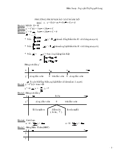 Giáo án lớp 12 môn Đại số - Phương pháp khảo sát hàm số