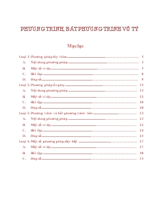 Giáo án lớp 12 môn Đại số - Phương trình, bất phương trình vô tỷ