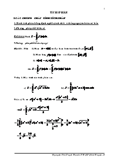 Giáo án lớp 12 môn Đại số - Tích phân (tiếp)