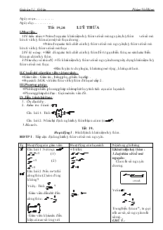 Giáo án lớp 12 môn Đại số - Tiết 19, 20: Luỹ thừa