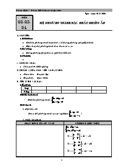 Giáo án lớp 12 môn Đại số - Tiết 22, 23, 24 - Hệ phương trình bậc nhất nhiều ẩn