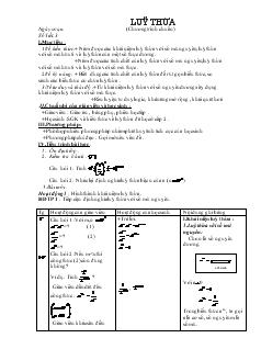 Giáo án lớp 12 môn đại số - Tiết 3: Luỹ thừa