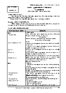 Giáo án lớp 12 môn Đại số - Tiết 47: Nguyên hàm