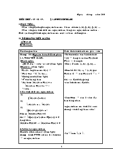 Giáo án lớp 12 môn Đại số - Tiết thứ : 47- 48- 49 - Bài 1: Nguyên hàm