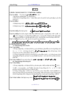 Giáo án lớp 12 môn Đại số - Trần Sĩ Tùng - Ôn thi Đại học
