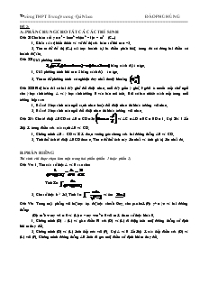 Giáo án lớp 12 môn Đại số - Trường thpt Trưng Vương-Qui nhơn - Đào Phú Hùng